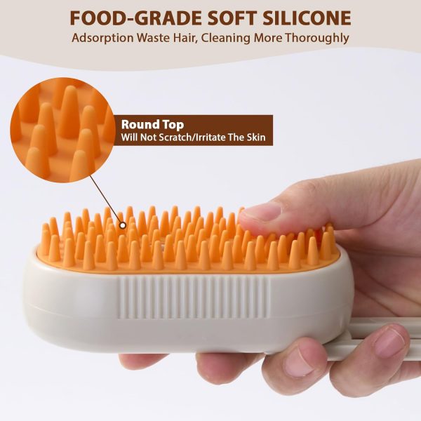 Rechargeable Cat Brush with Steam, Anti-Static Steam Pet Brush, Massage, Cleaning, Shedding & Combing All In One! (Copy) - Image 3