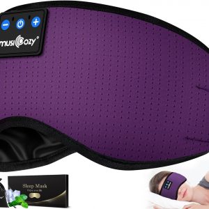 MUSICOZY Sleep Headphones Bluetooth 5.2 Headband Headphones Super Soft & Breathable, Wireless Sleeping Eye Mask Earbuds Earphones for Side Sleepers Mom Women Cool Tech Gadgets Gifts