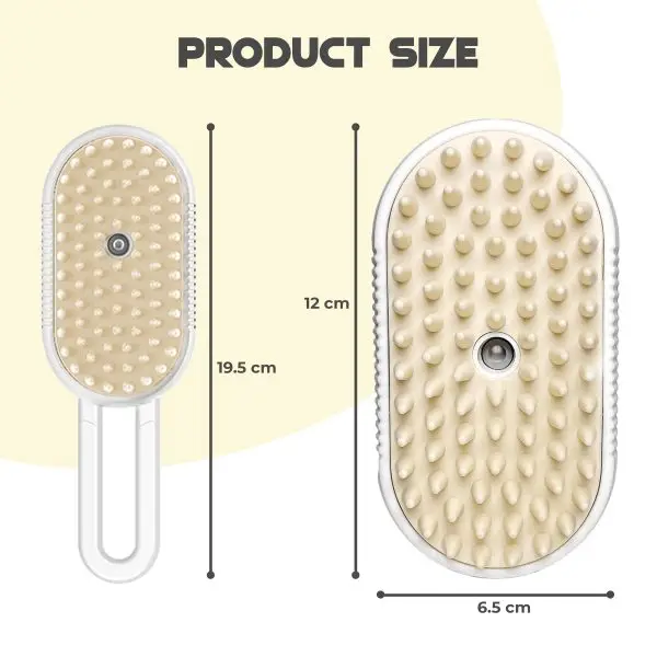 Rechargeable Cat Brush with Steam, Anti-Static Steam Pet Brush, Massage, Cleaning, Shedding & Combing All In One!